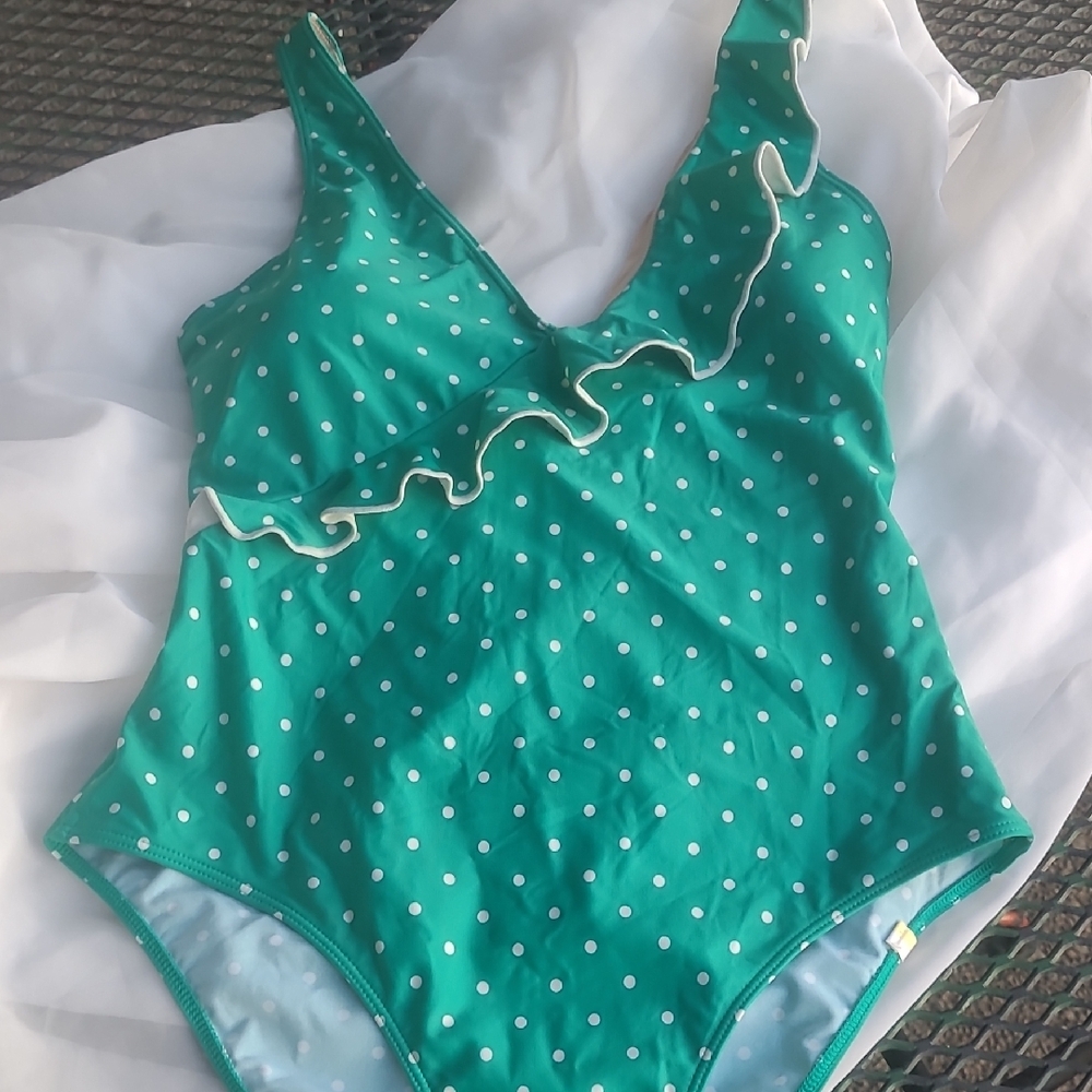 Summersalt Green Polka Dot One-Piece Swimsuit
